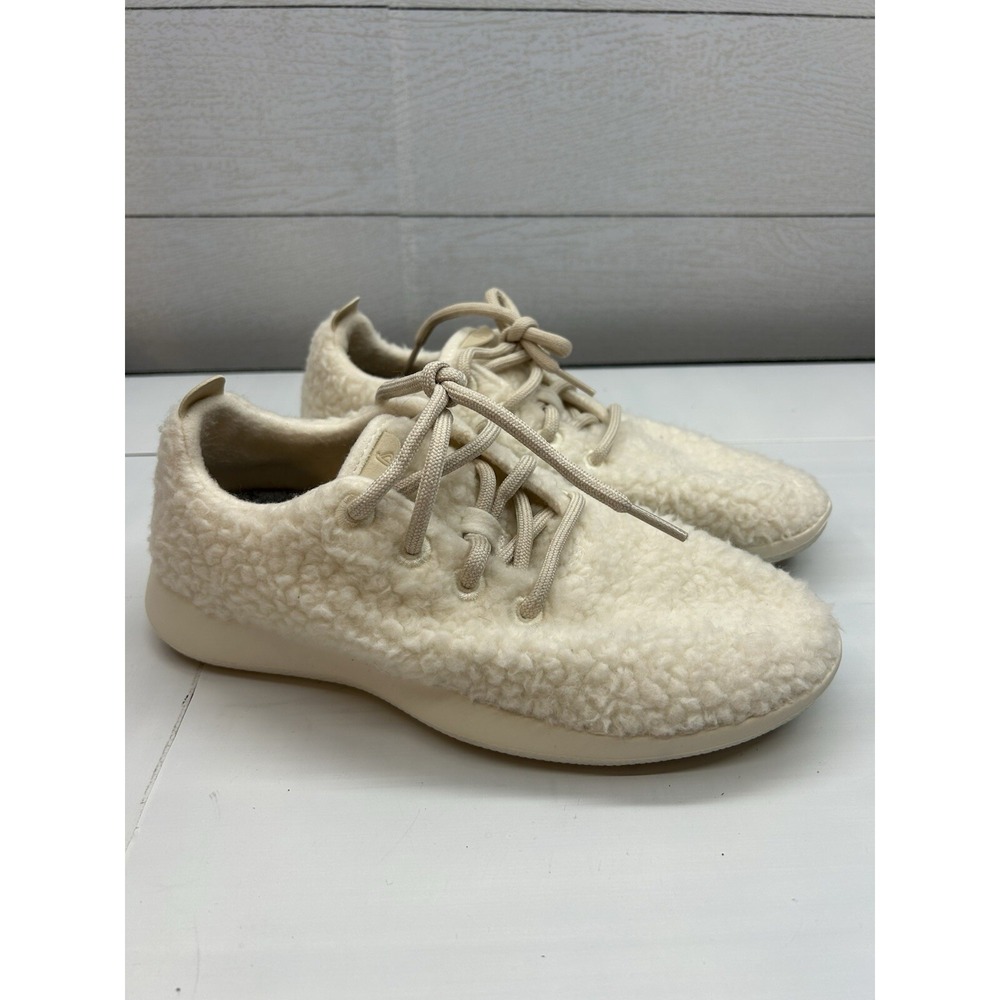 Allbirds Wool Runner Fluff Off White Running Shoes Size W7